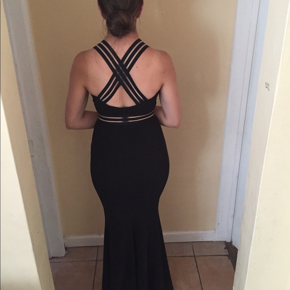 Long Black mermaid Dress
